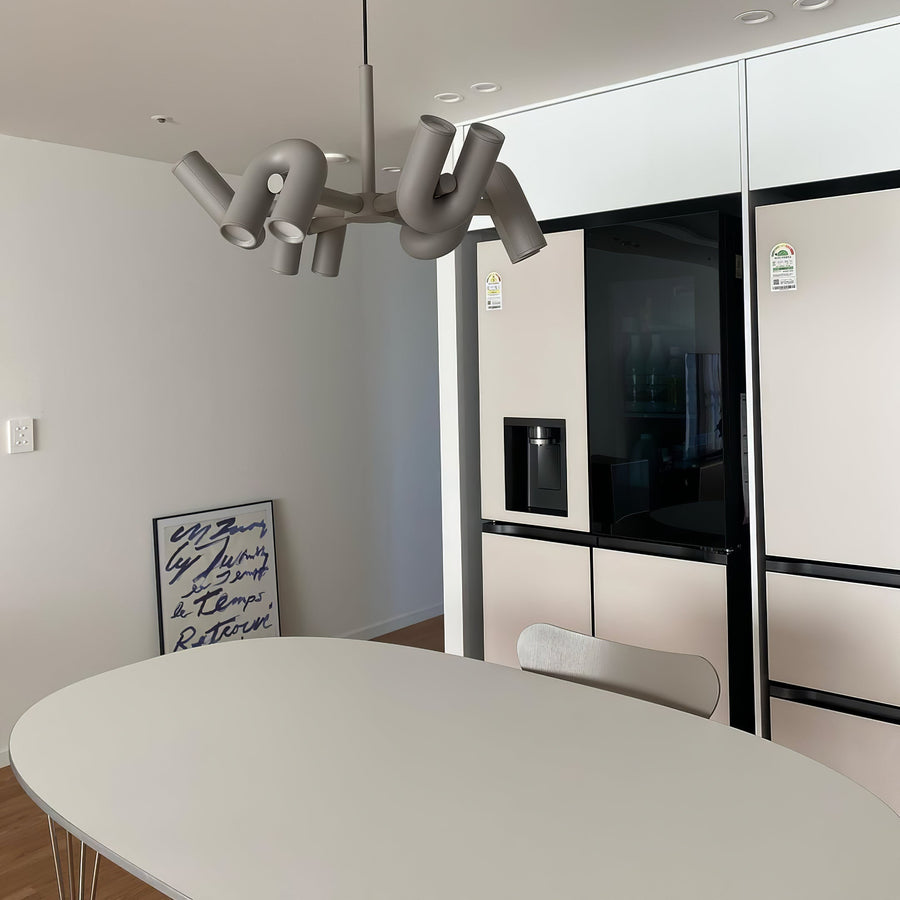 Chandelier with Colorful Glass Accents-Lighting > Chandeliers & Pendant Lights-casanuva-casanuva