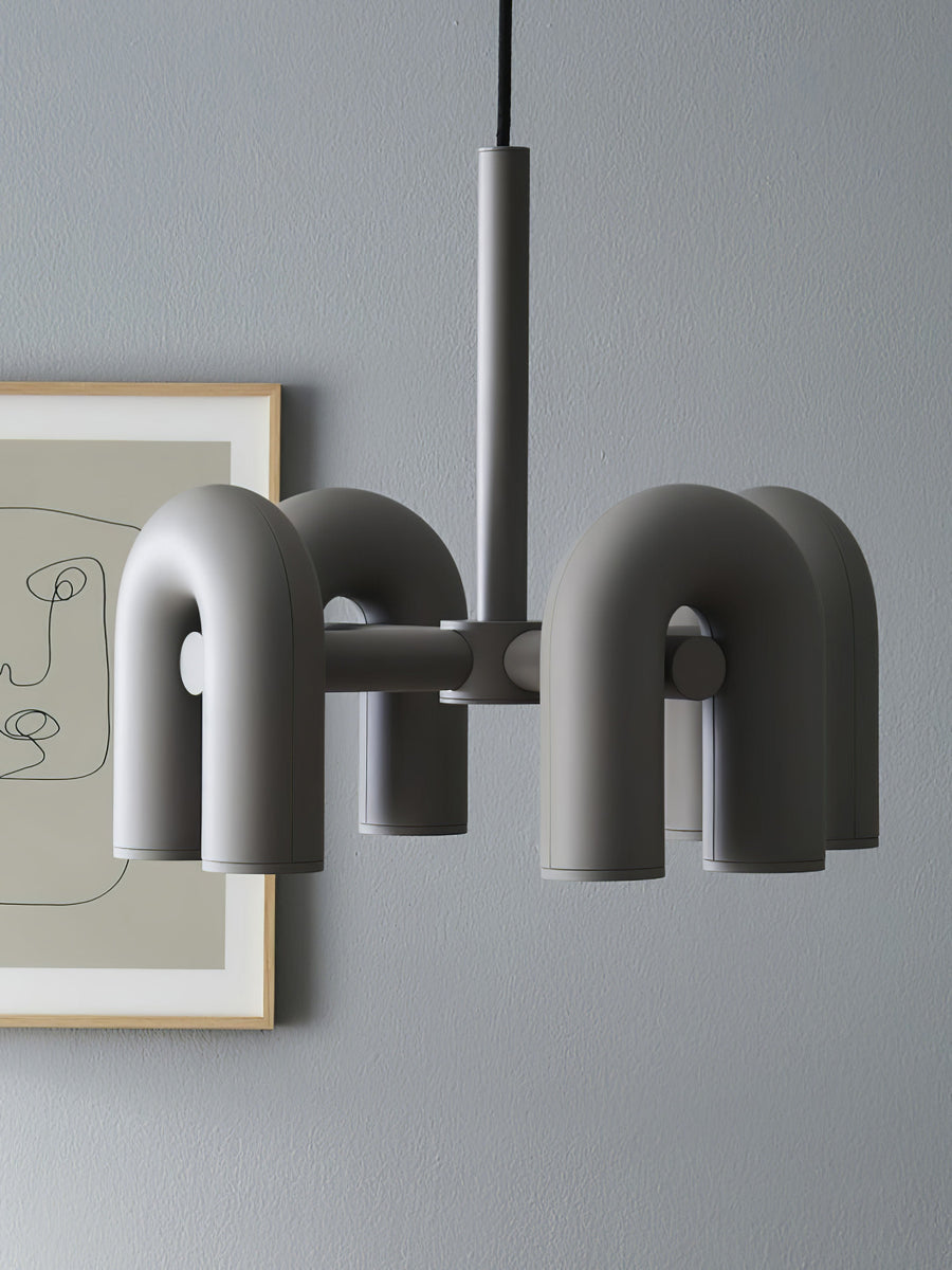 Chandelier with Colorful Glass Accents-Lighting > Chandeliers & Pendant Lights-casanuva-casanuva