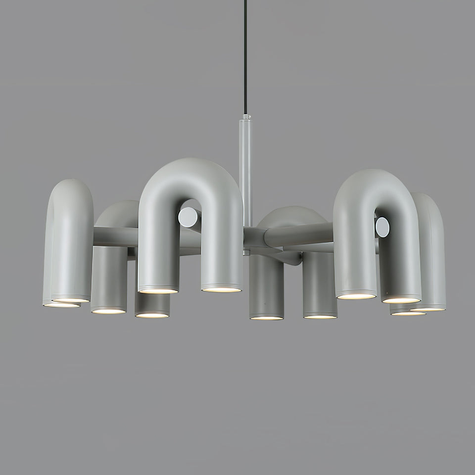 Chandelier with Colorful Glass Accents-Lighting > Chandeliers & Pendant Lights-casanuva-casanuva