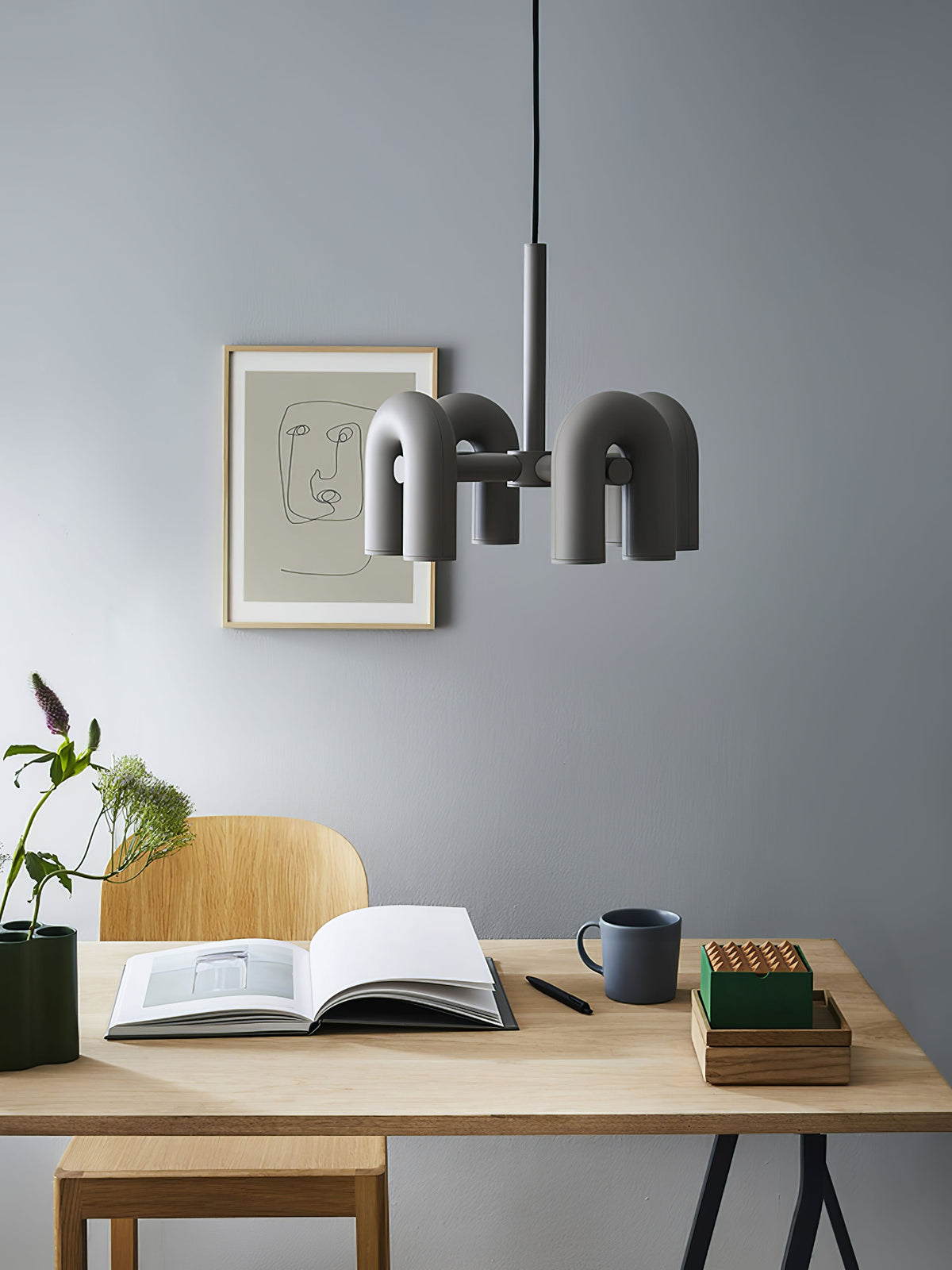 Chandelier with Colorful Glass Accents-Lighting > Chandeliers & Pendant Lights-casanuva-casanuva