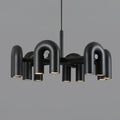 Chandelier with Colorful Glass Accents-Lighting > Chandeliers & Pendant Lights-casanuva-casanuva