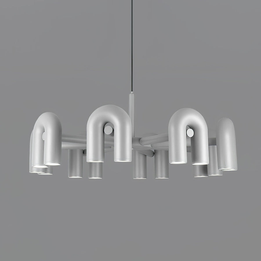Chandelier with Colorful Glass Accents-Lighting > Chandeliers & Pendant Lights-casanuva-casanuva