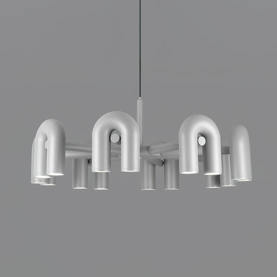 Chandelier with Colorful Glass Accents-Lighting > Chandeliers & Pendant Lights-casanuva-casanuva