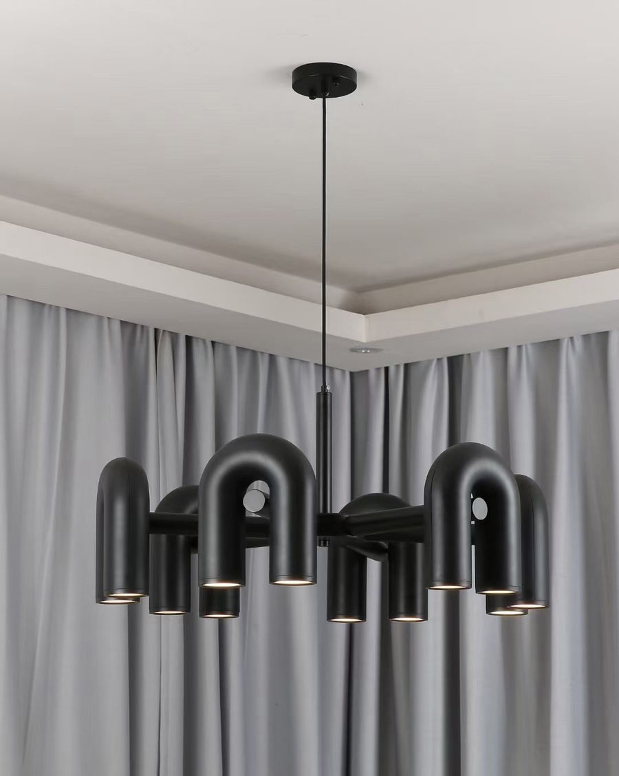 Chandelier with Colorful Glass Accents-Lighting > Chandeliers & Pendant Lights-casanuva-casanuva