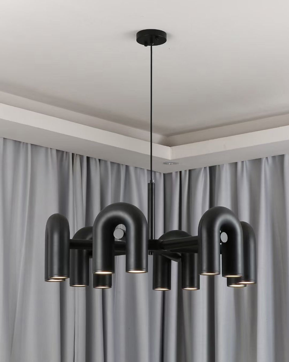 Chandelier with Colorful Glass Accents-Lighting > Chandeliers & Pendant Lights-casanuva-casanuva