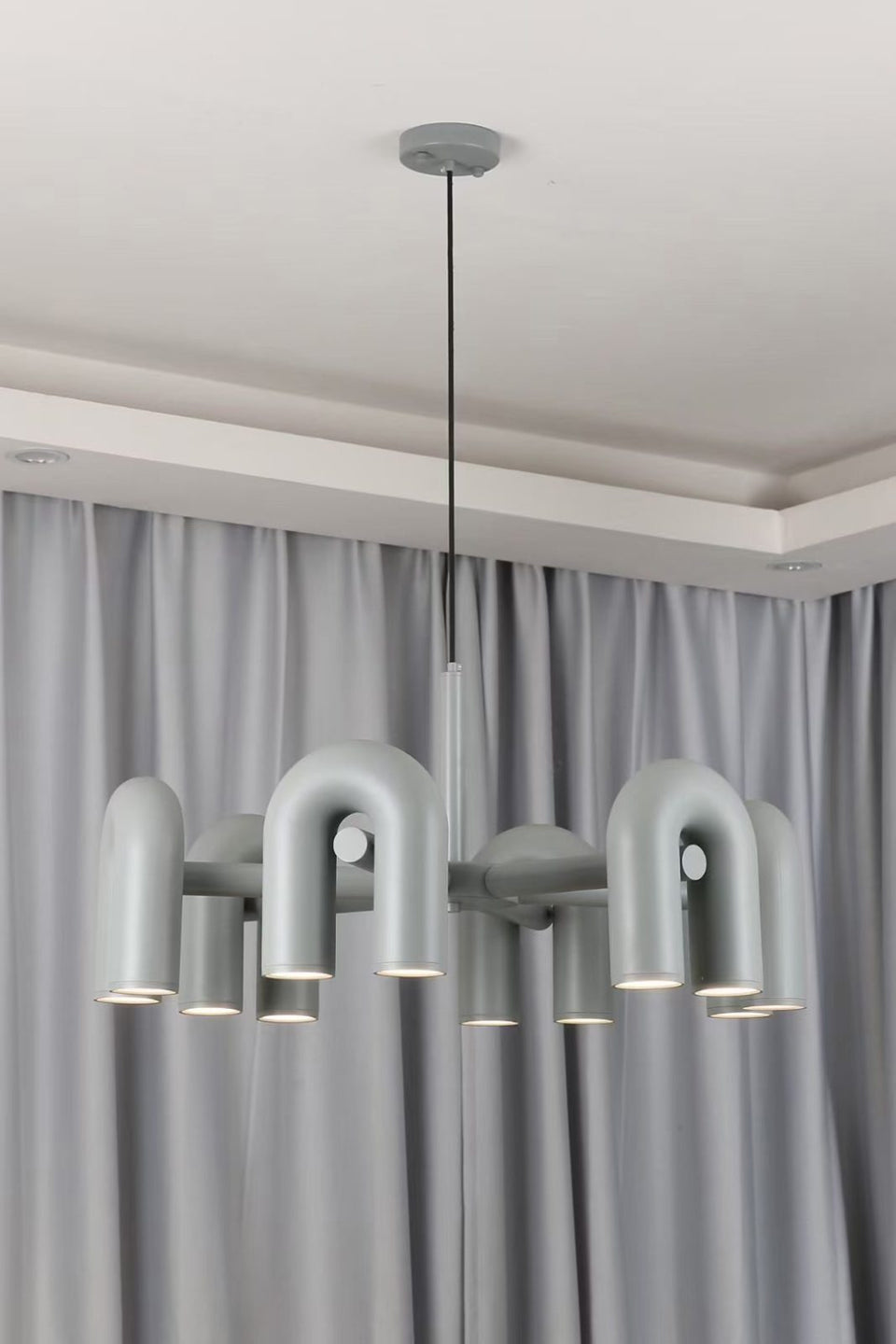Chandelier with Colorful Glass Accents-Lighting > Chandeliers & Pendant Lights-casanuva-casanuva