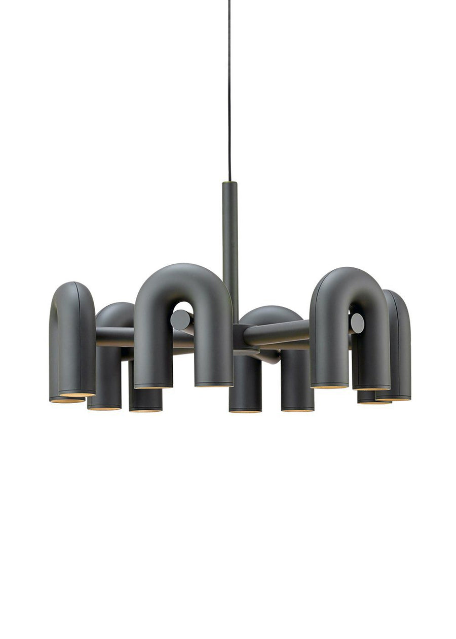 Chandelier with Colorful Glass Accents-Lighting > Chandeliers & Pendant Lights-casanuva-casanuva
