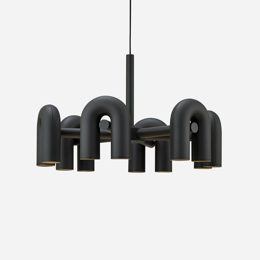 Chandelier with Colorful Glass Accents-Lighting > Chandeliers & Pendant Lights-casanuva-casanuva