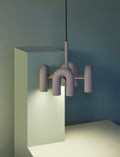 Chandelier with Colorful Glass Accents-Lighting > Chandeliers & Pendant Lights-casanuva-casanuva