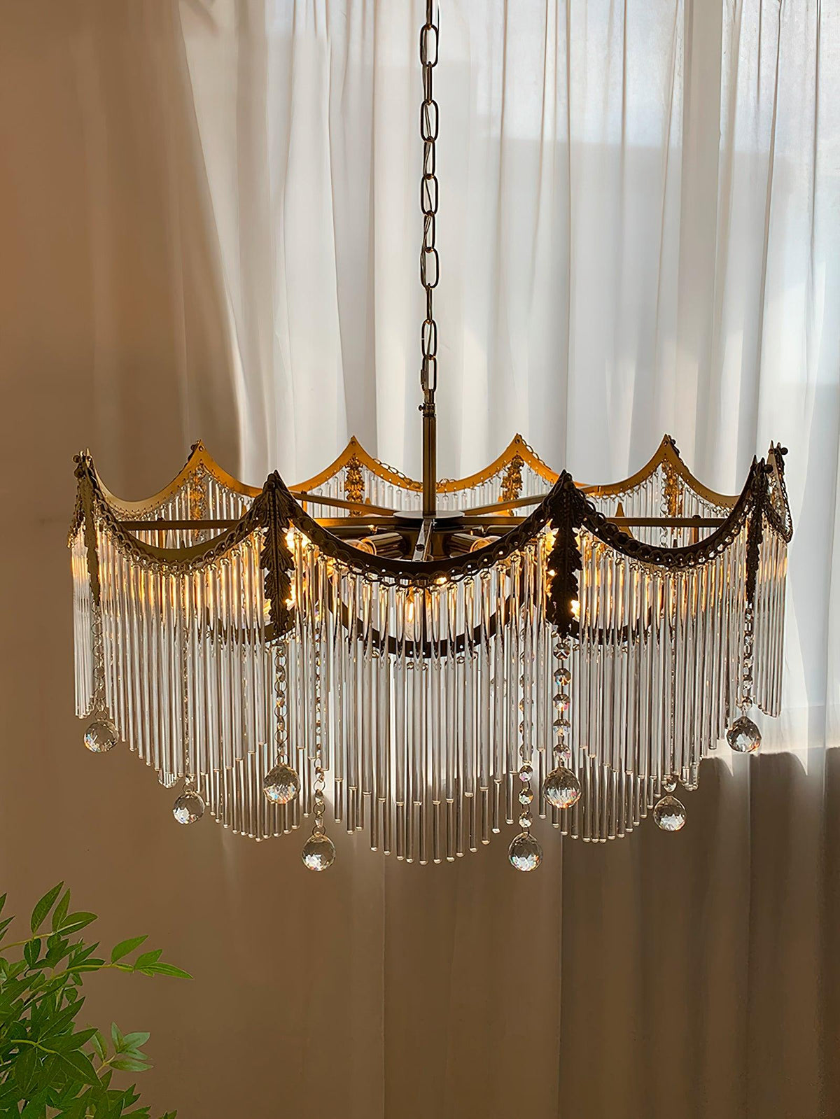 Chandelier with Crystal Accents-Lighting > Chandeliers & Pendant Lights-casanuva-casanuva