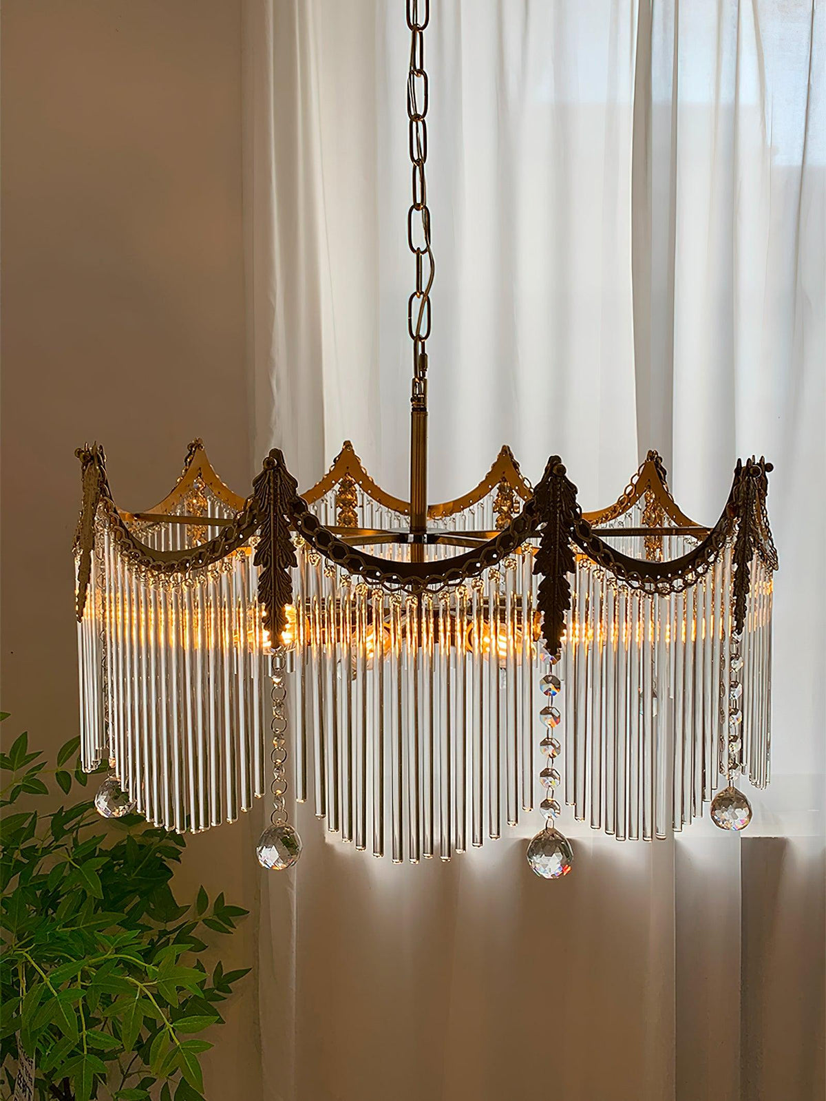 Chandelier with Crystal Accents-Lighting > Chandeliers & Pendant Lights-casanuva-casanuva