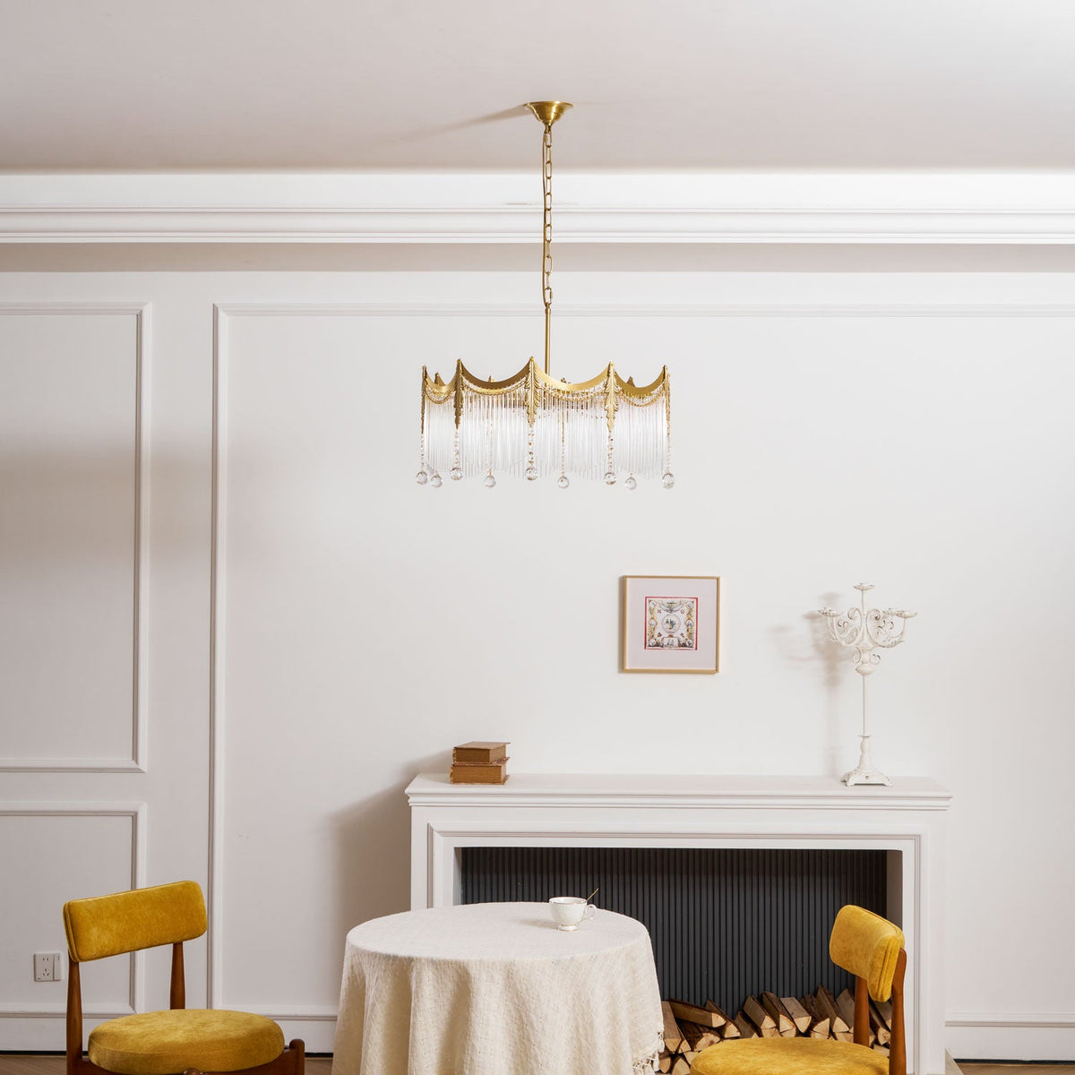 Chandelier with Crystal Accents-Lighting > Chandeliers & Pendant Lights-casanuva-casanuva