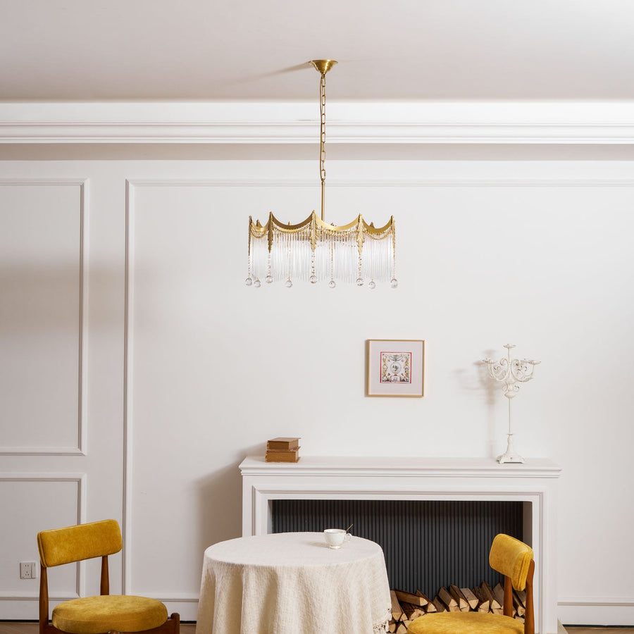 Chandelier with Crystal Accents-Lighting > Chandeliers & Pendant Lights-casanuva-casanuva