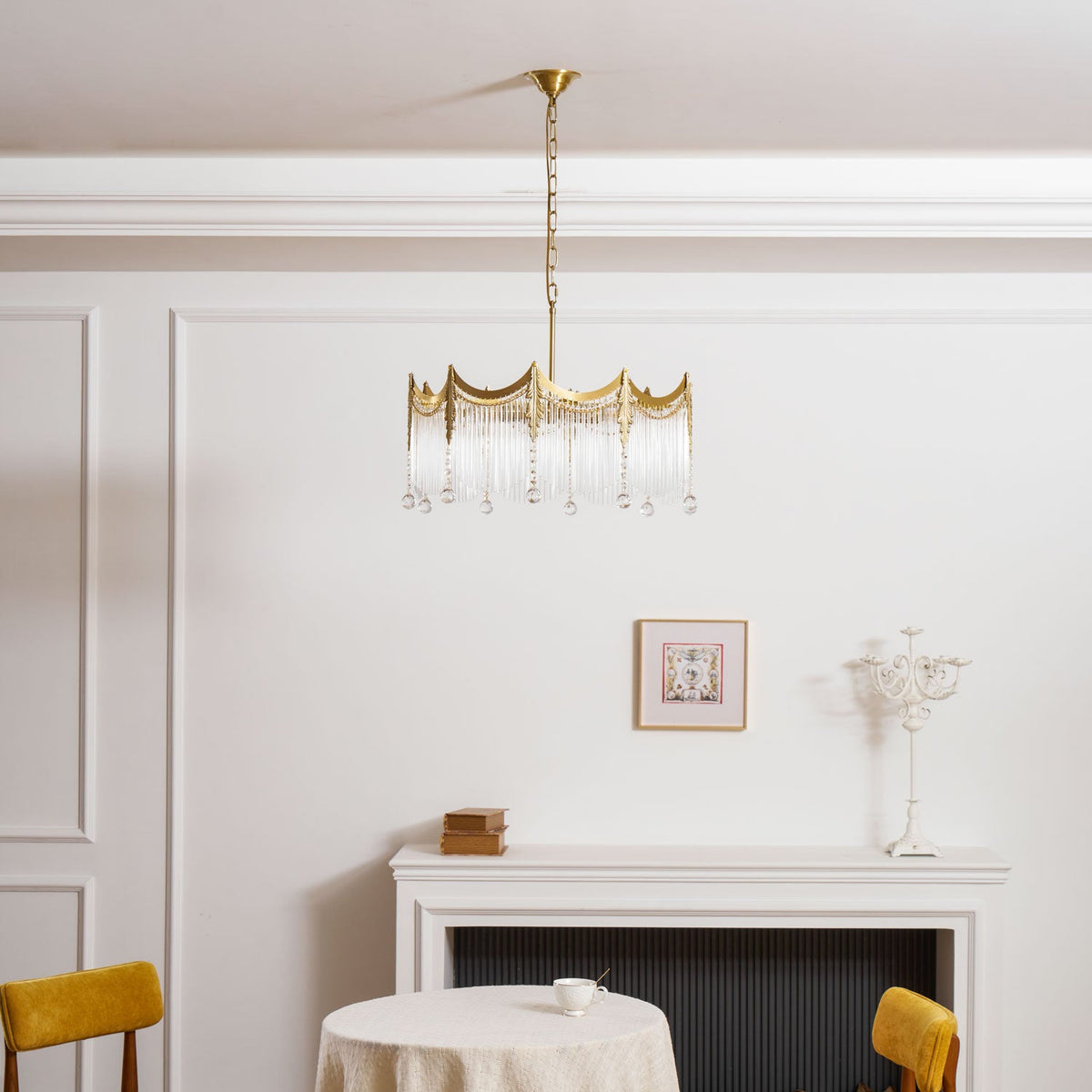Chandelier with Crystal Accents-Lighting > Chandeliers & Pendant Lights-casanuva-casanuva