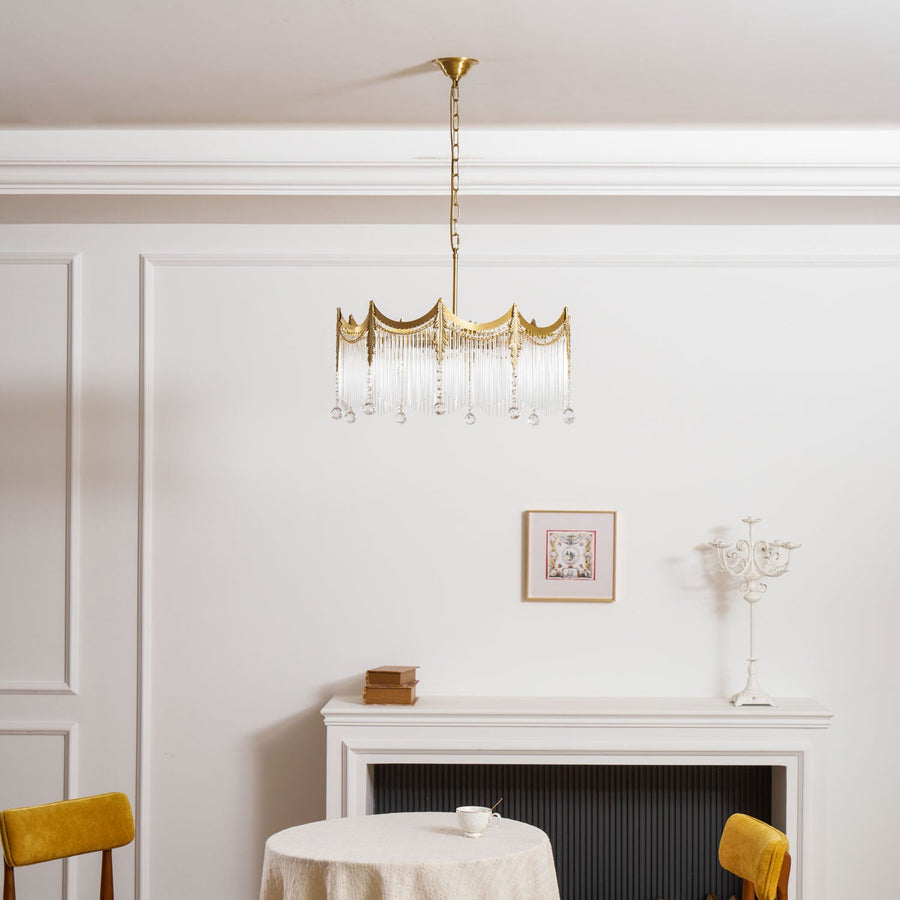 Chandelier with Crystal Accents-Lighting > Chandeliers & Pendant Lights-casanuva-casanuva