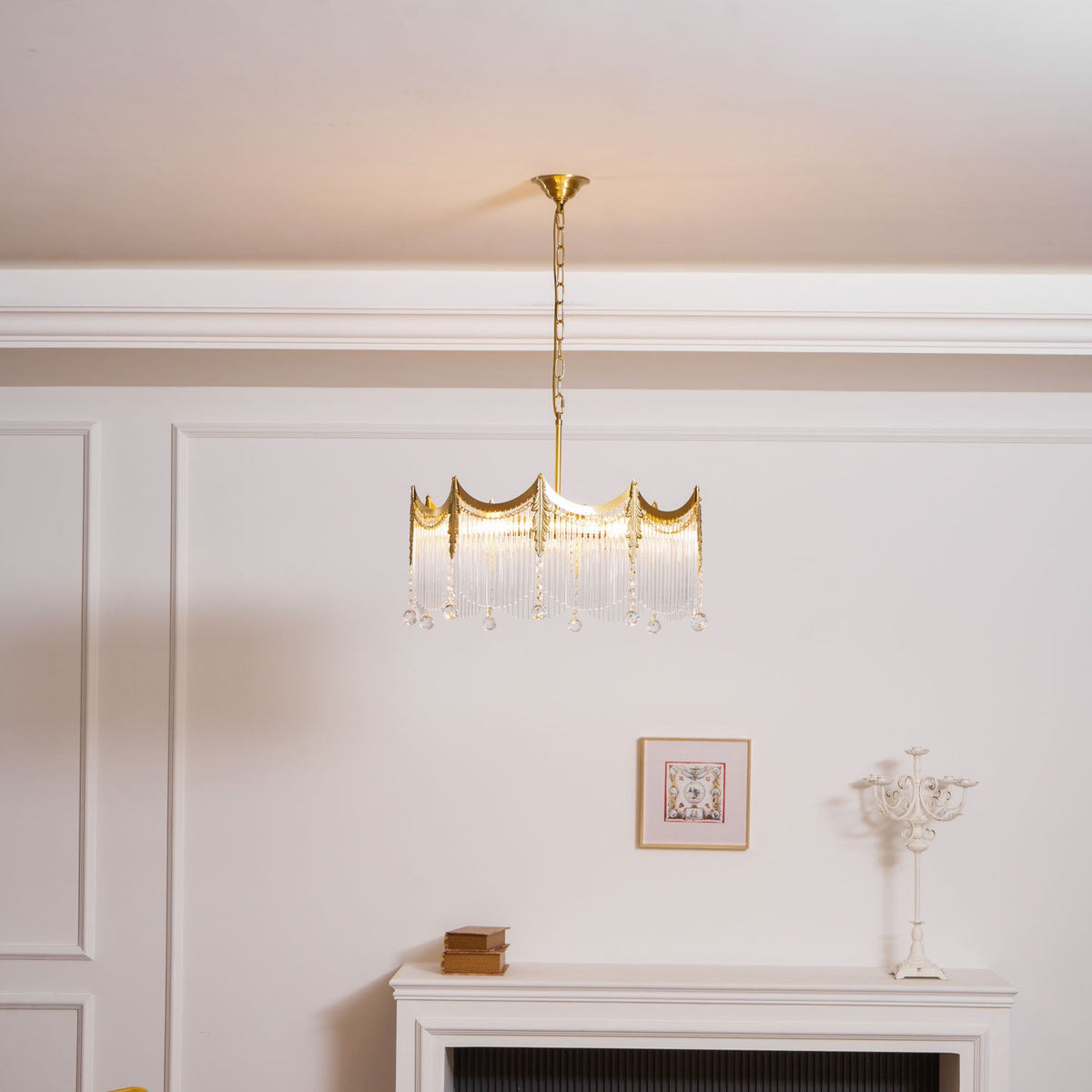 Chandelier with Crystal Accents-Lighting > Chandeliers & Pendant Lights-casanuva-casanuva