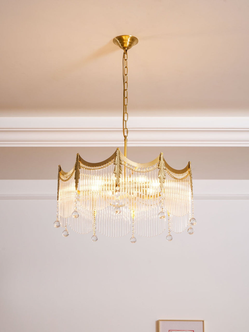 Chandelier with Crystal Accents-Lighting > Chandeliers & Pendant Lights-casanuva-casanuva