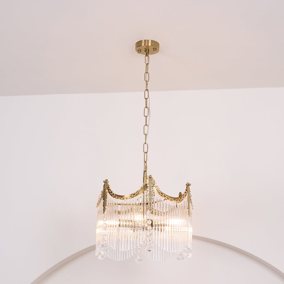 Chandelier with Crystal Accents-Lighting > Chandeliers & Pendant Lights-casanuva-casanuva