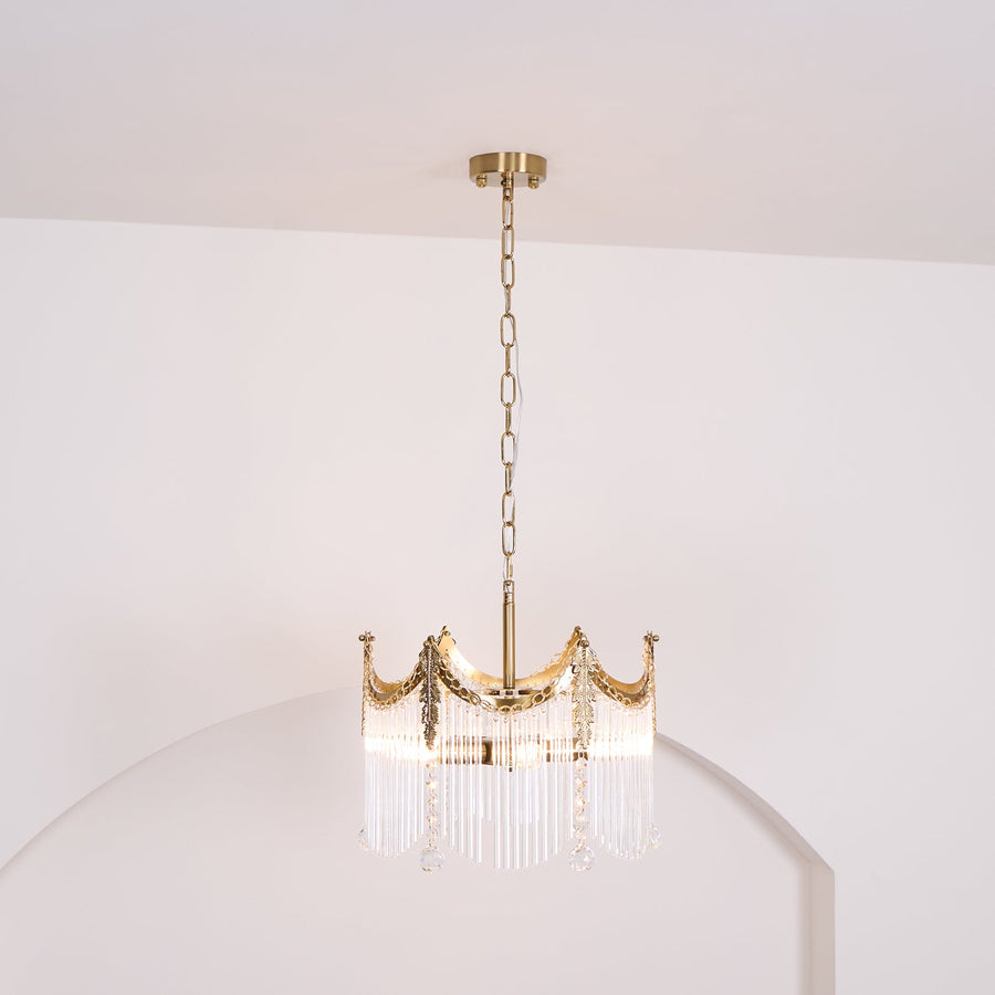 Chandelier with Crystal Accents-Lighting > Chandeliers & Pendant Lights-casanuva-casanuva