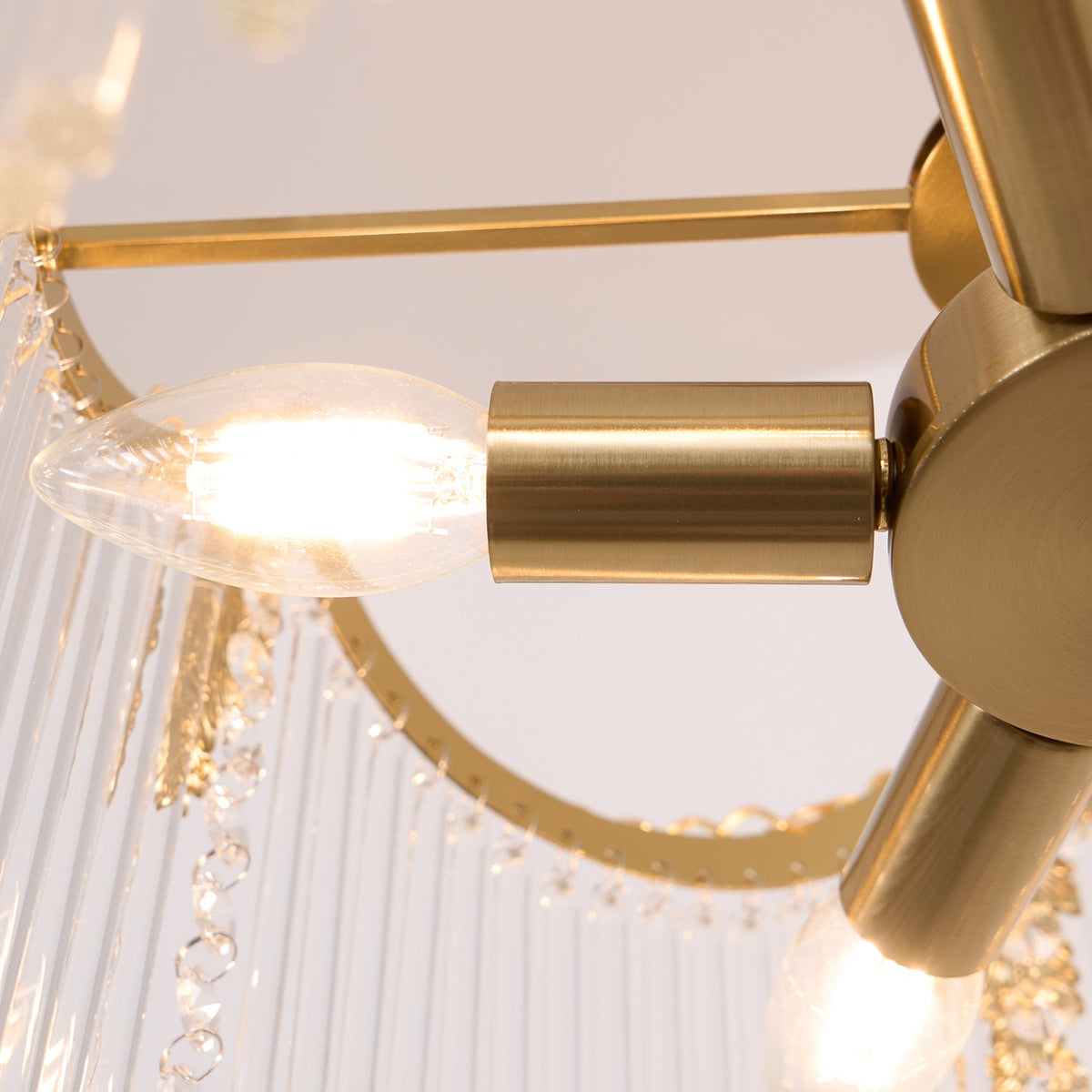 Chandelier with Crystal Accents-Lighting > Chandeliers & Pendant Lights-casanuva-casanuva