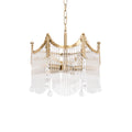 Chandelier with Crystal Accents-Lighting > Chandeliers & Pendant Lights-casanuva-40cmx28cm-Copper & Clear-casanuva