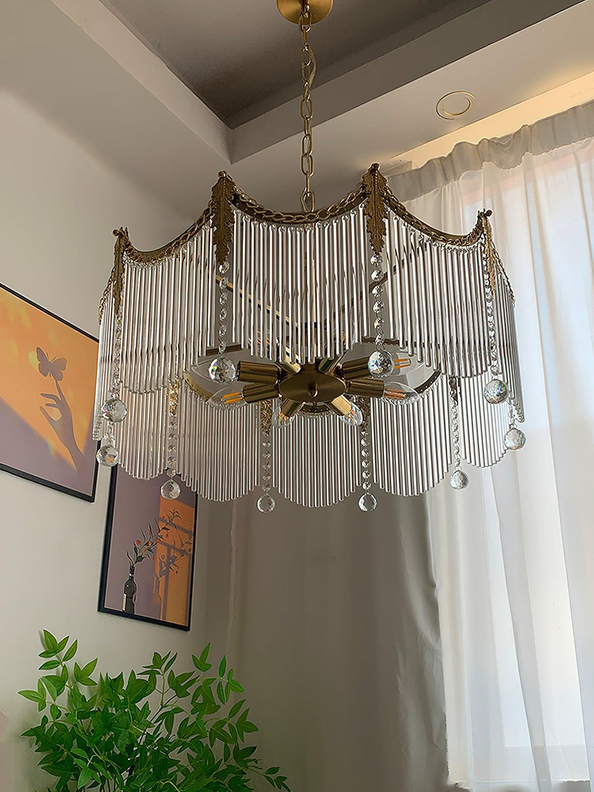 Chandelier with Crystal Accents-Lighting > Chandeliers & Pendant Lights-casanuva-casanuva
