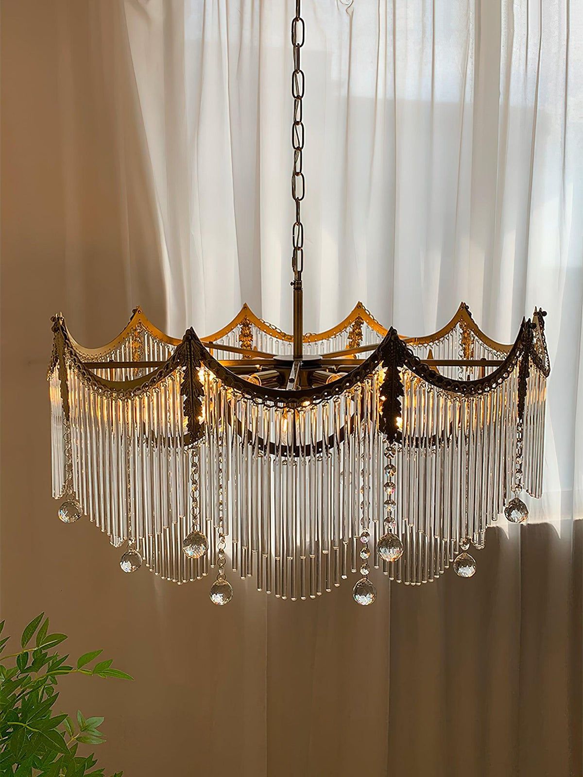 Chandelier with Crystal Accents-Lighting > Chandeliers & Pendant Lights-casanuva-casanuva