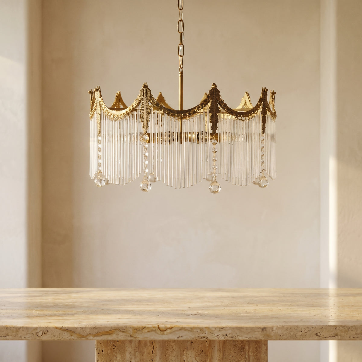 Chandelier with Crystal Accents-Lighting > Chandeliers & Pendant Lights-casanuva-casanuva