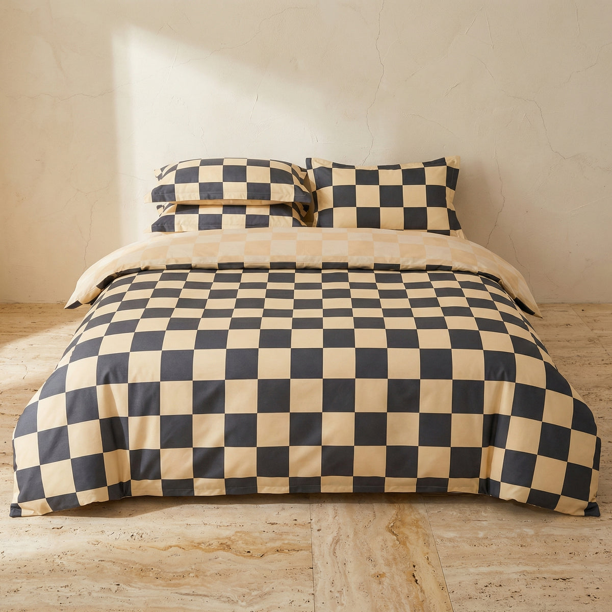 Checkered Bedding Set 3 Piece-Bedding & Bath > Bedding Sets-casanuva-casanuva