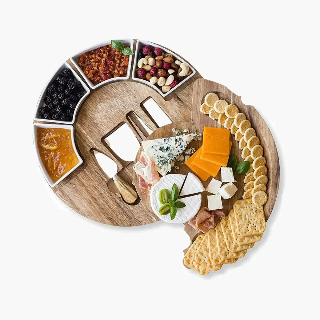 Cheese Board and Knife Set for Elegant Entertaining-Kitchen & Dining > Cutting Boards-casanuva-casanuva