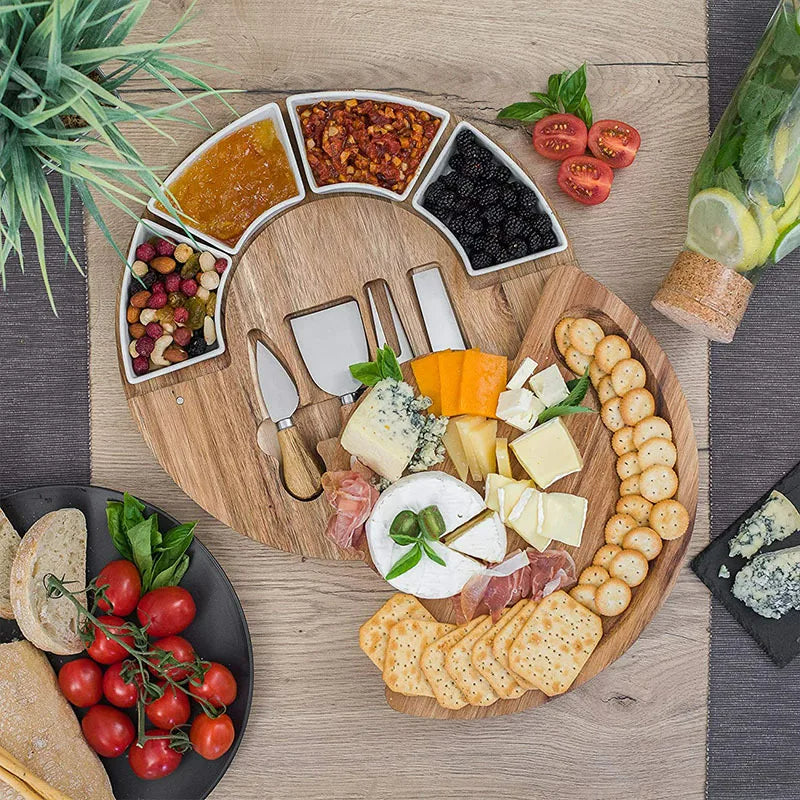 Cheese Board and Knife Set for Elegant Entertaining-Kitchen & Dining > Cutting Boards-casanuva-casanuva