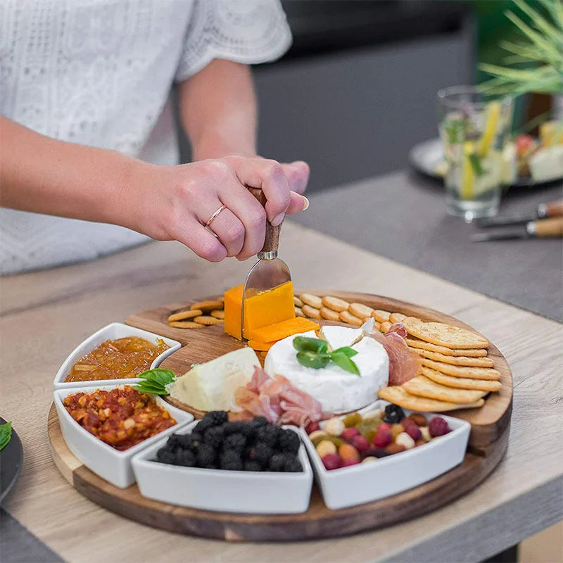 Cheese Board and Knife Set for Elegant Entertaining-Kitchen & Dining > Cutting Boards-casanuva-casanuva