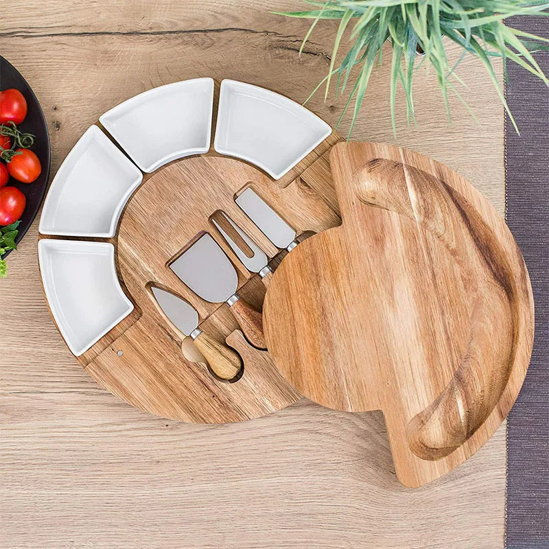 Cheese Board and Knife Set for Elegant Entertaining-Kitchen & Dining > Cutting Boards-casanuva-casanuva