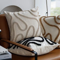 Chenille Decorative Cushion Geometric Design Soft Fabric 45x45 cm-Covers & Textiles > Throw Pillows-casanuva-casanuva