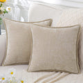 Chenille Decorative Cushion Super Soft 40-60 cm-Covers & Textiles > Throw Pillows-casanuva-Beige-40x40cm-casanuva