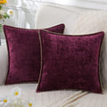 Chenille Decorative Cushion Super Soft 40-60 cm-Covers & Textiles > Throw Pillows-casanuva-Burgundy-40x40cm-casanuva