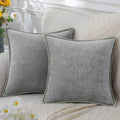 Chenille Decorative Cushion Super Soft 40-60 cm-Covers & Textiles > Throw Pillows-casanuva-Gray-40x40cm-casanuva