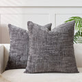 Chenille Decorative Cushion with Bamboo Texture Soft Comfort Fabric-Covers & Textiles > Throw Pillows-casanuva-casanuva