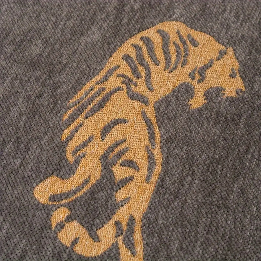 Chenille Tiger Sofa Cover-Covers & Textiles > Sofa Covers-casanuva-casanuva