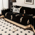 Chenille Tiger Sofa Cover-Covers & Textiles > Sofa Covers-casanuva-Midnight Panther-71"x71"-casanuva
