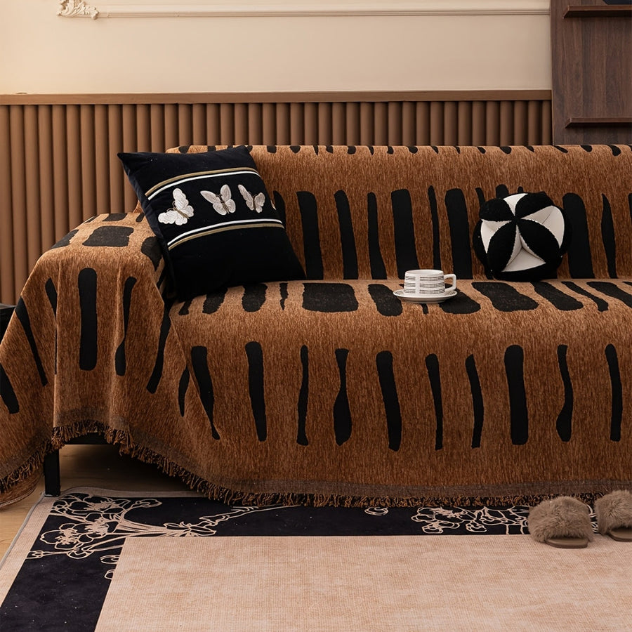 Chenille Tribal Geometric Sofa Cover-Covers & Textiles > Sofa Covers-casanuva-casanuva