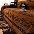 Chenille Tribal Geometric Sofa Cover-Covers & Textiles > Sofa Covers-casanuva-Tribal Lines-71"x71"-casanuva