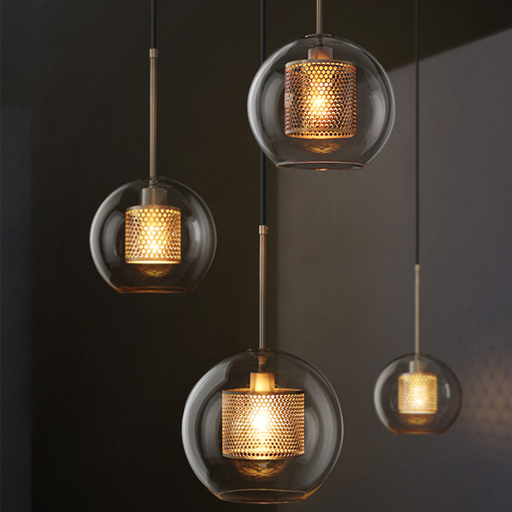 Chiswick Glass Pendant Light Modern Design-Lighting > Pendant Lights-casanuva-A(Ball)-D24*H22cm-Gold-casanuva