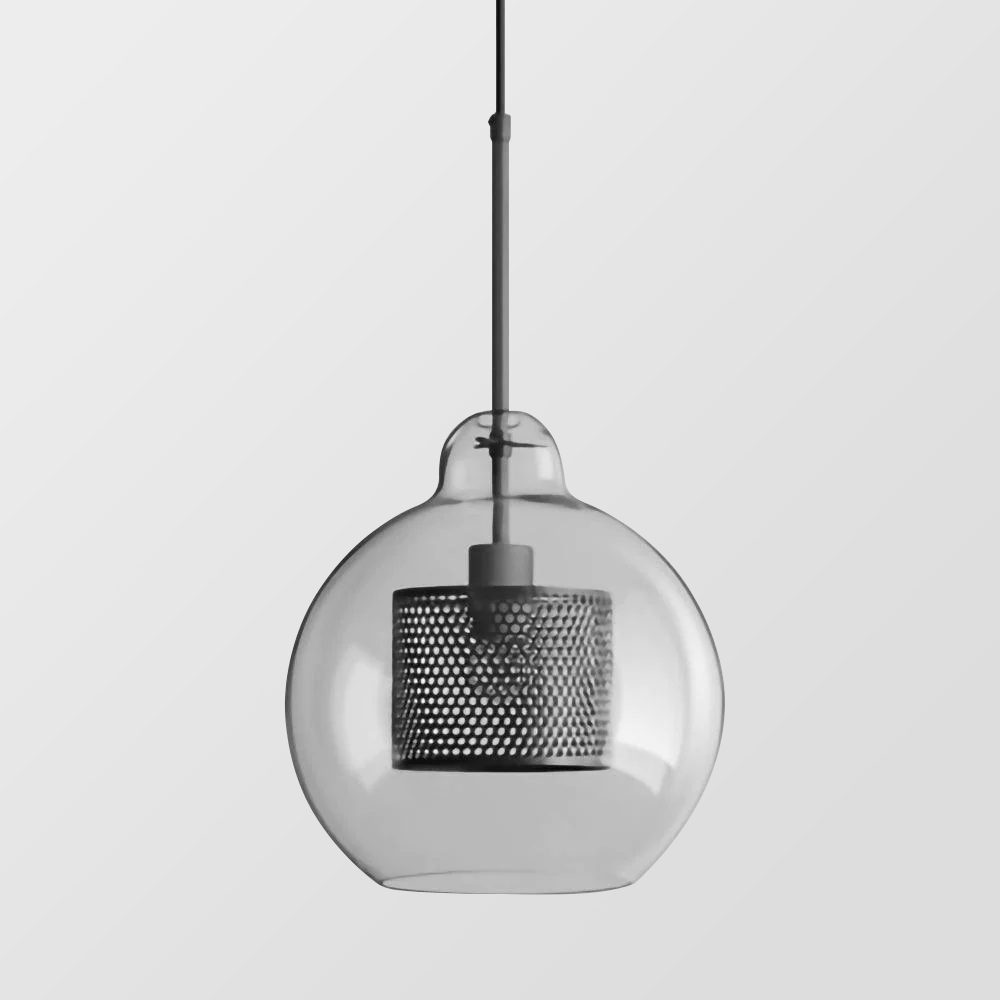 Chiswick Glass Pendant Light Modern Design-Lighting > Pendant Lights-casanuva-B(Pear)-D25*H32cm-Silver-casanuva