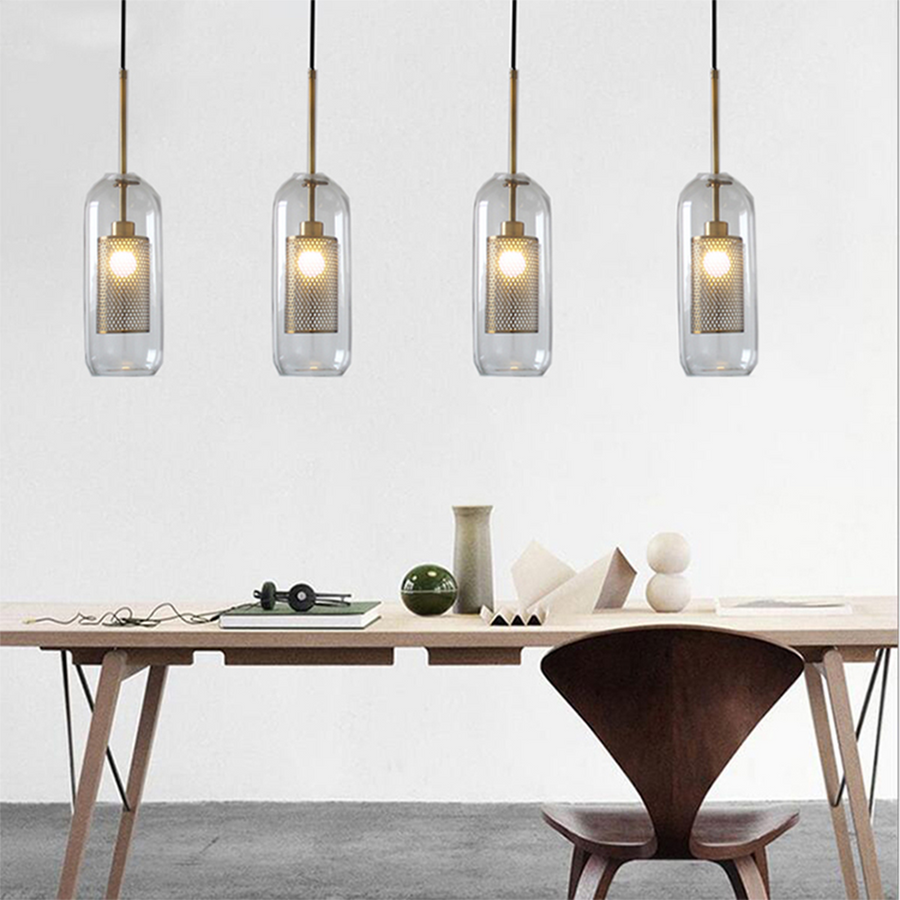 Chiswick Glass Pendant Light Modern Design-Lighting > Pendant Lights-casanuva-C(Capsule)-D15*H42cm-Gold-casanuva