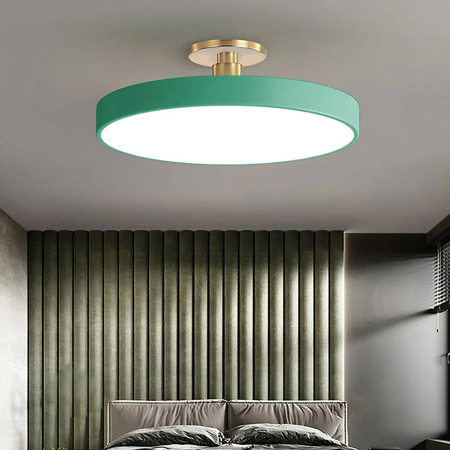 Circular LED Semi Flush Mount Ceiling Light for Bedroom-Lighting > Ceiling Lights-casanuva-casanuva