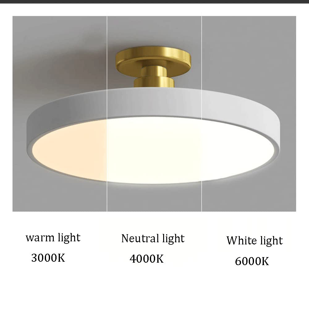 Circular LED Semi Flush Mount Ceiling Light for Bedroom-Lighting > Ceiling Lights-casanuva-casanuva