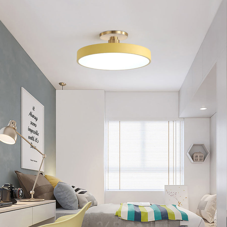 Circular LED Semi Flush Mount Ceiling Light for Bedroom-Lighting > Ceiling Lights-casanuva-casanuva