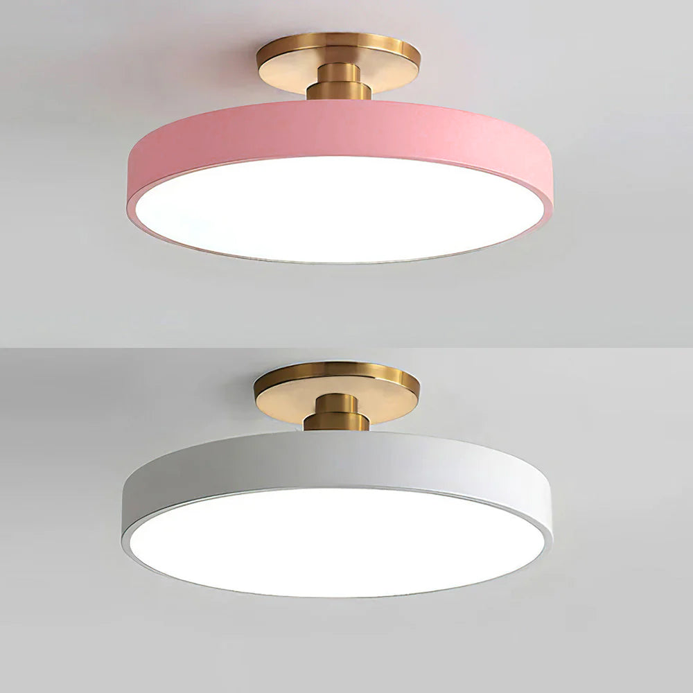 Circular LED Semi Flush Mount Ceiling Light for Bedroom-Lighting > Ceiling Lights-casanuva-casanuva