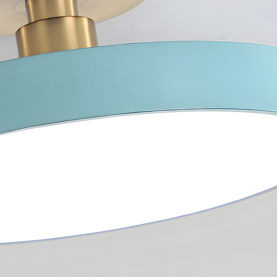 Circular LED Semi Flush Mount Ceiling Light for Bedroom-Lighting > Ceiling Lights-casanuva-casanuva